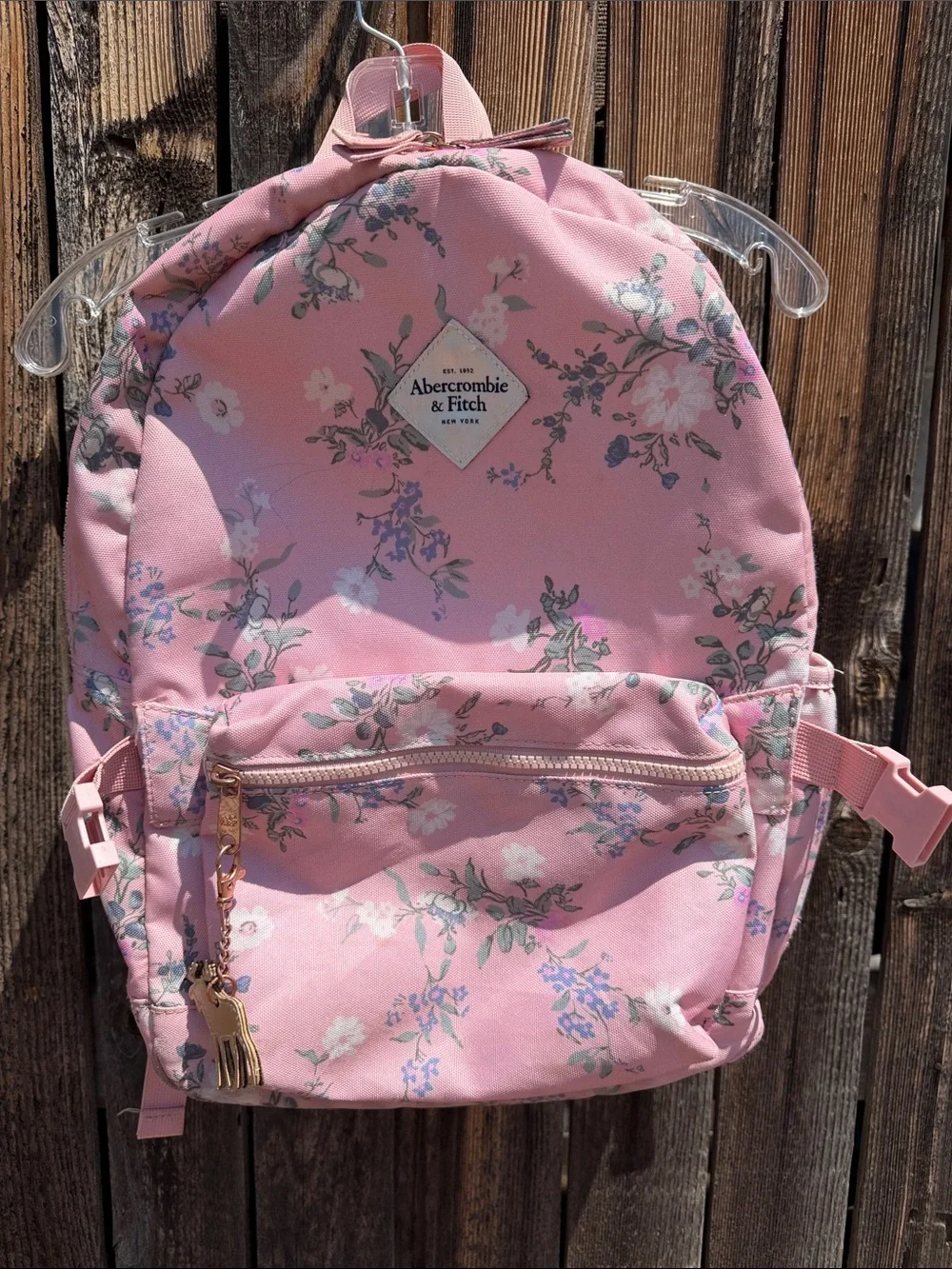 Abercrombie & Fitch Pink Floral Daypack Backpack
